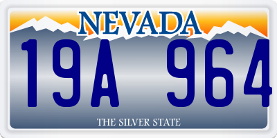 NV license plate 19A964