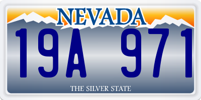 NV license plate 19A971
