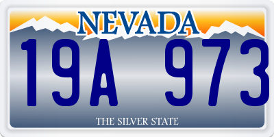 NV license plate 19A973