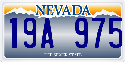 NV license plate 19A975