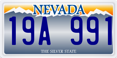 NV license plate 19A991