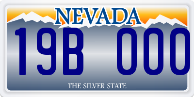 NV license plate 19B000