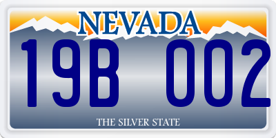 NV license plate 19B002