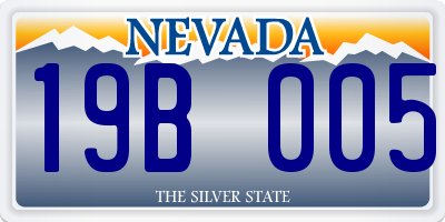 NV license plate 19B005