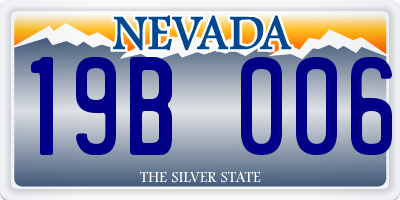 NV license plate 19B006