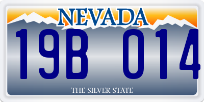 NV license plate 19B014
