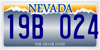 NV license plate 19B024