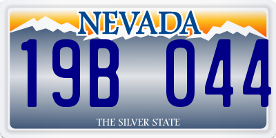 NV license plate 19B044