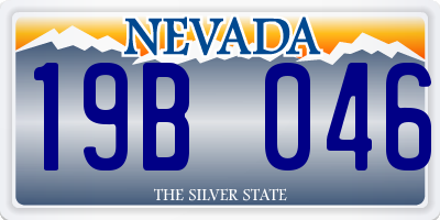 NV license plate 19B046