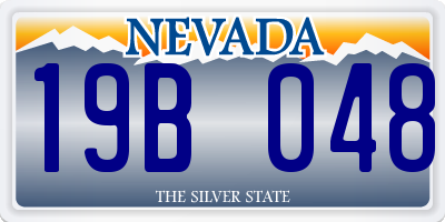 NV license plate 19B048