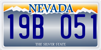 NV license plate 19B051