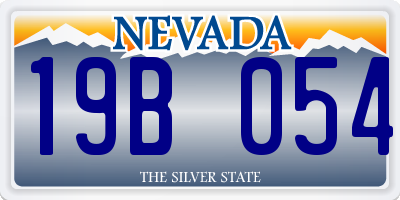 NV license plate 19B054