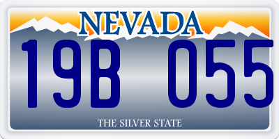 NV license plate 19B055