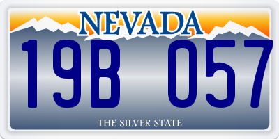 NV license plate 19B057