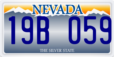 NV license plate 19B059