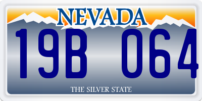 NV license plate 19B064