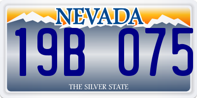 NV license plate 19B075