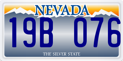 NV license plate 19B076