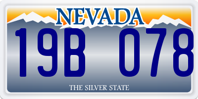 NV license plate 19B078