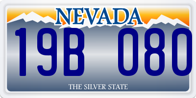 NV license plate 19B080