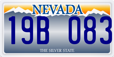 NV license plate 19B083