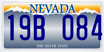 NV license plate 19B084