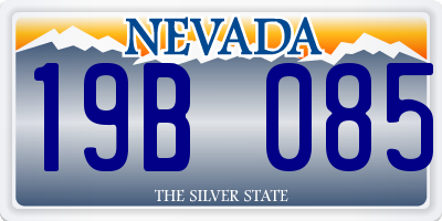 NV license plate 19B085