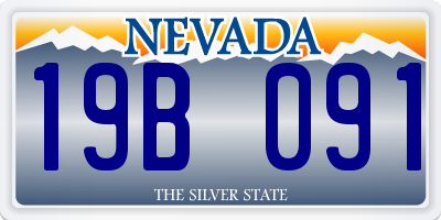 NV license plate 19B091