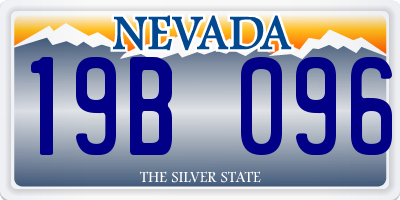 NV license plate 19B096