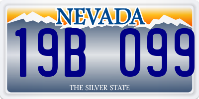 NV license plate 19B099