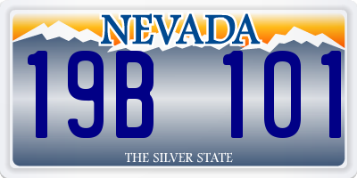 NV license plate 19B101