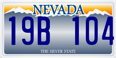 NV license plate 19B104