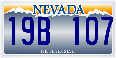NV license plate 19B107