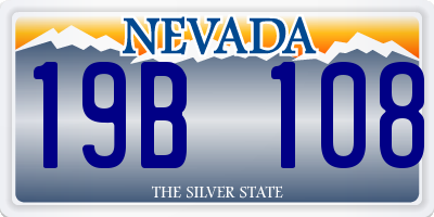 NV license plate 19B108