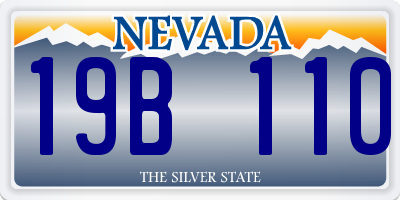 NV license plate 19B110