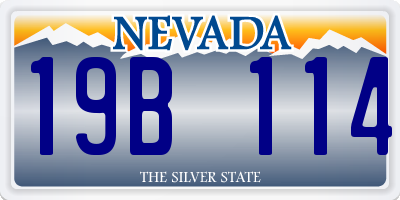 NV license plate 19B114