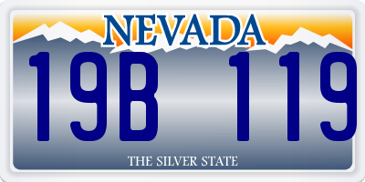 NV license plate 19B119