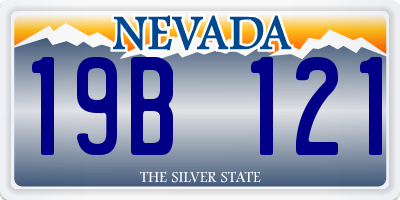 NV license plate 19B121