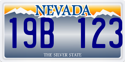 NV license plate 19B123