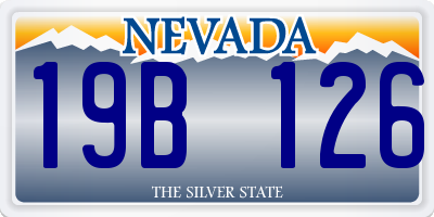 NV license plate 19B126