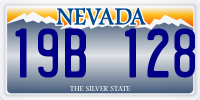 NV license plate 19B128