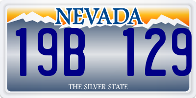 NV license plate 19B129