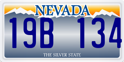 NV license plate 19B134