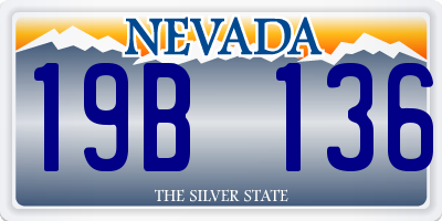 NV license plate 19B136