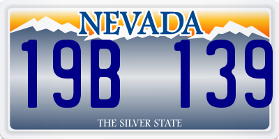 NV license plate 19B139