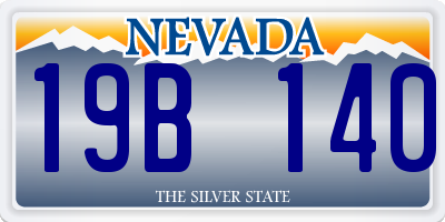 NV license plate 19B140