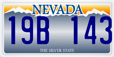 NV license plate 19B143