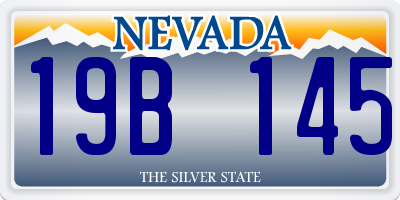 NV license plate 19B145