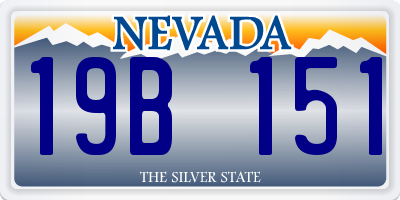 NV license plate 19B151