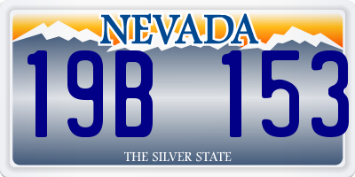 NV license plate 19B153